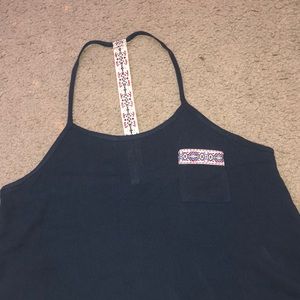 Dark navy blue halter top cute